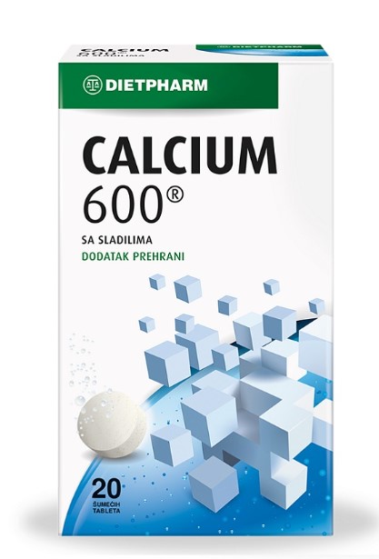 Calcium 600 šumeće tablete – dodatak prehrani za zdrave kosti i zube