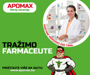 Oglas za posao Apomax apoteka: Tražimo farmaceute